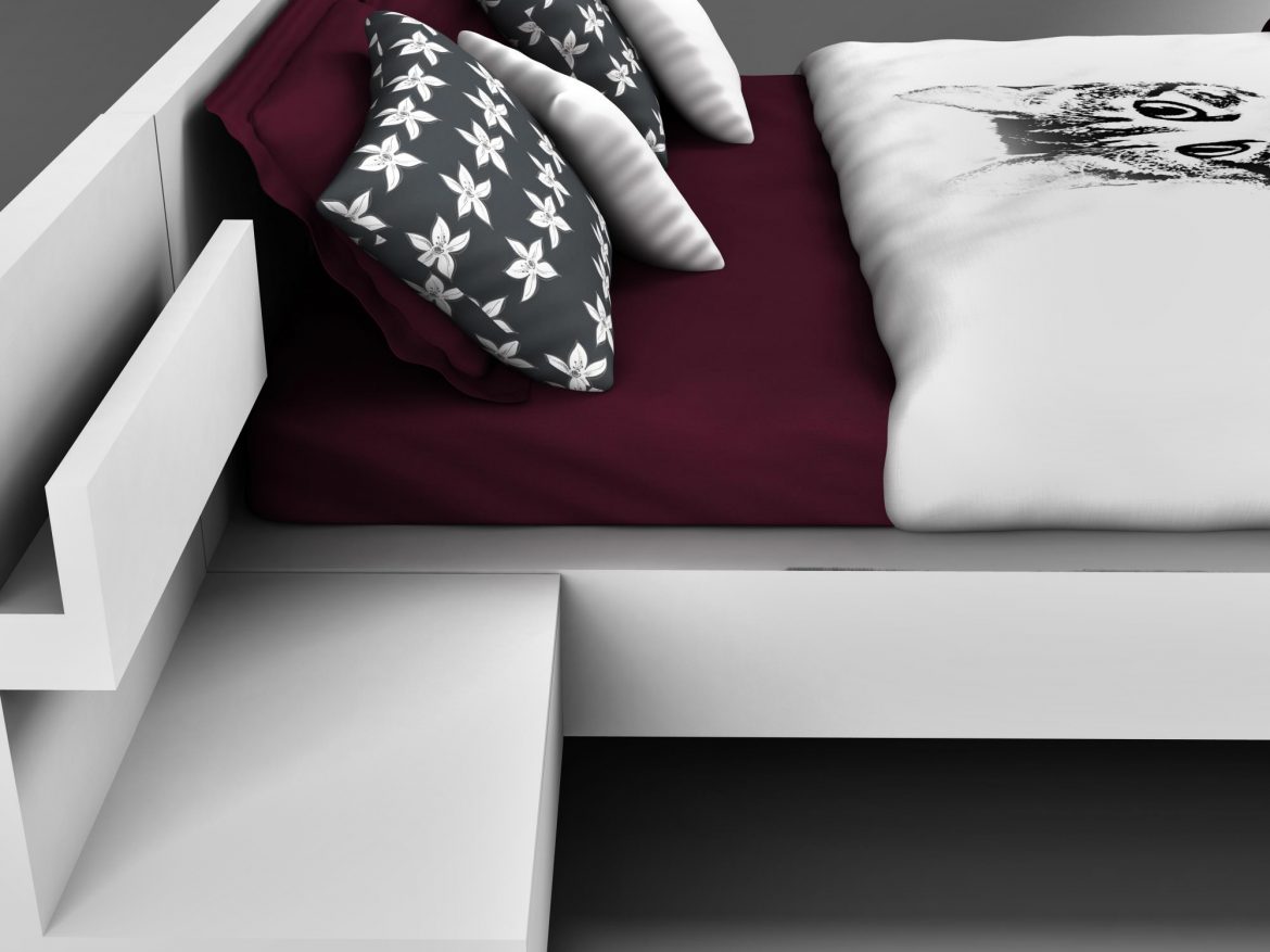 bed design 3d model 3ds max fbx ma mb obj 157302
