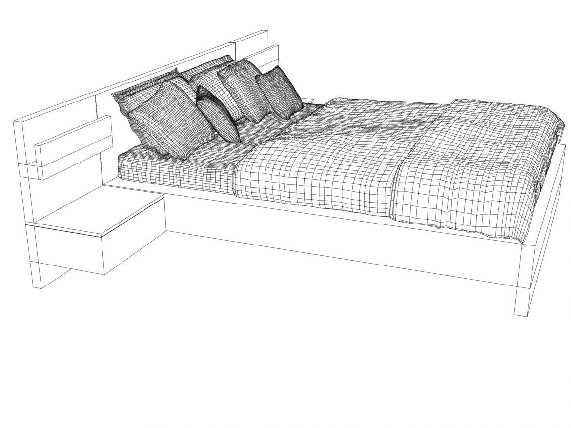 bed design 3d model 3ds max fbx ma mb obj 157305