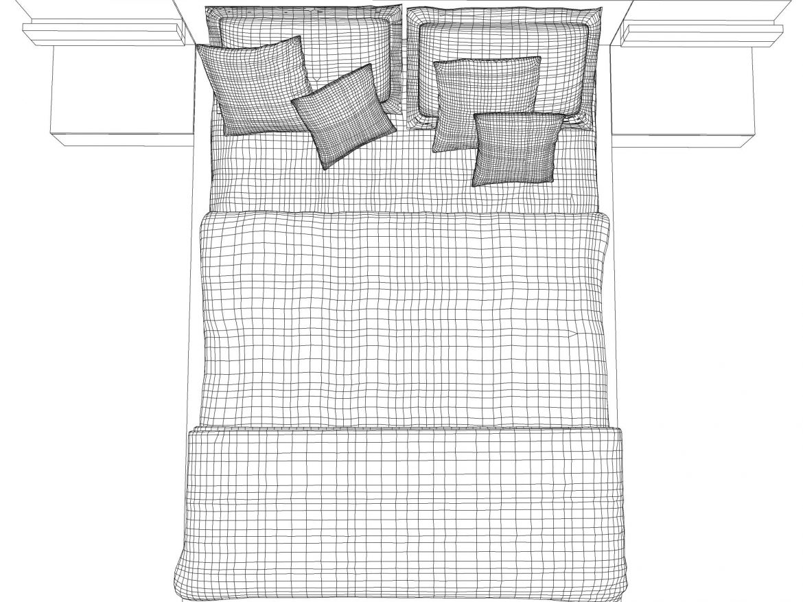 bed design 3d model 3ds max fbx ma mb obj 157306