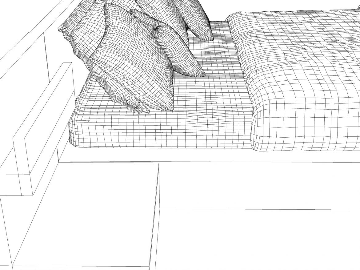 bed design 3d model 3ds max fbx ma mb obj 157308