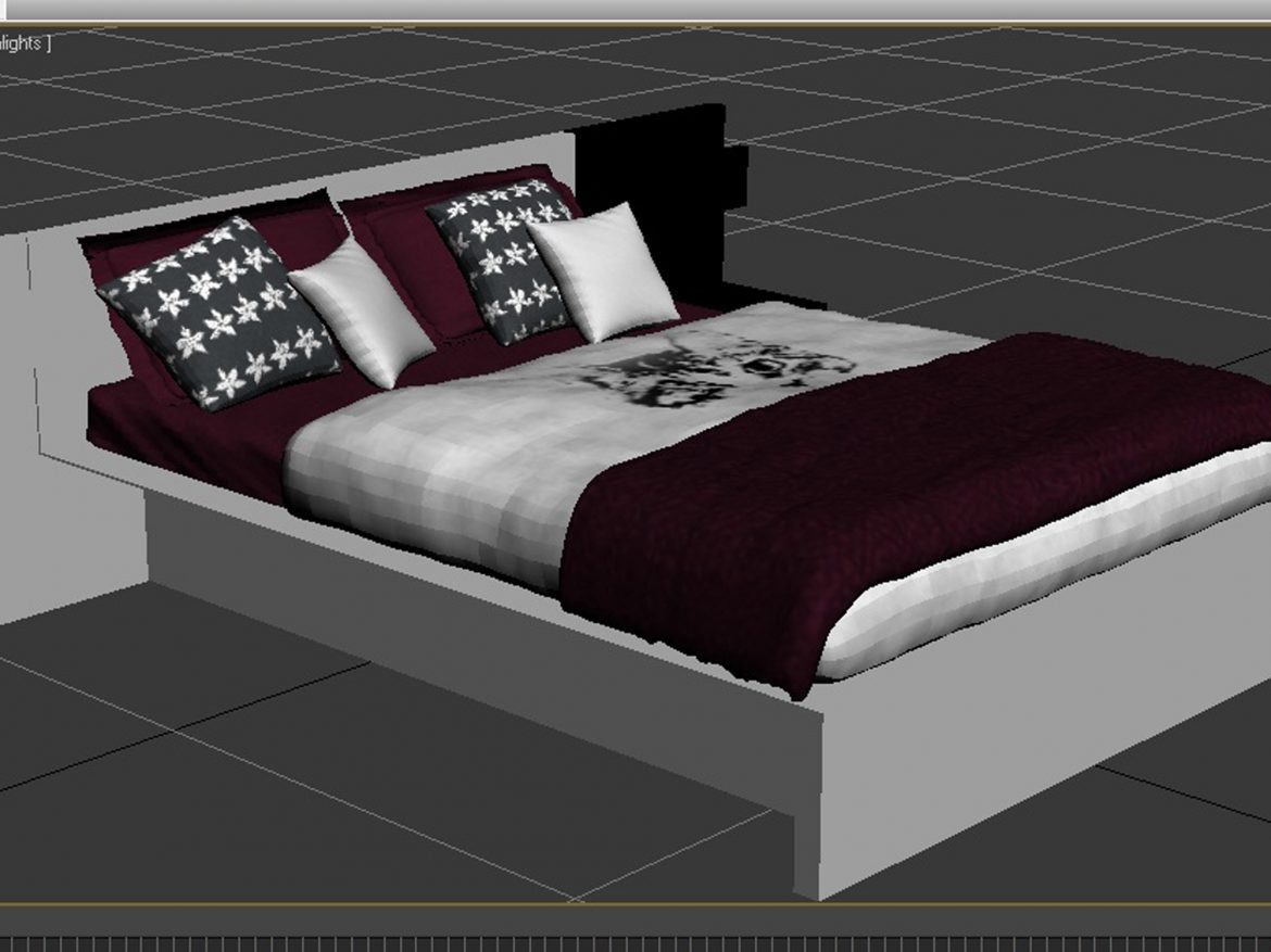bed design 3d model 3ds max fbx ma mb obj 157311