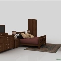 low poly luxury bedroom 3d model 3ds max fbx obj 111858