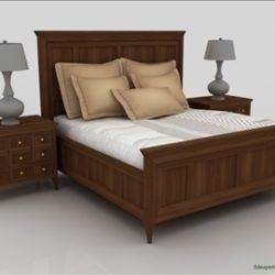 luxury low poly bed 3d model 3ds max fbx obj 106462