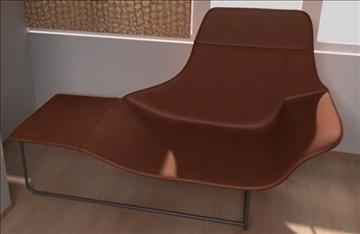 reddish armchair 3d model lwo 82143