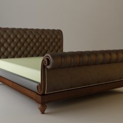 sleigh bed detailed 3d model 3ds max fbx texture 114856
