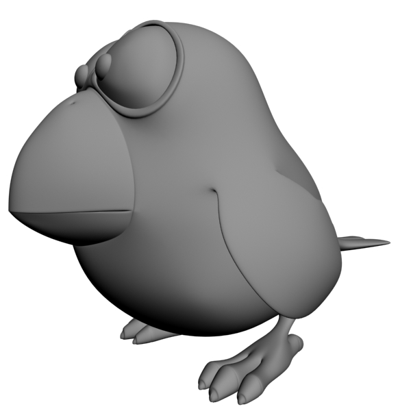 cartoon bird rigged 3d model 160316