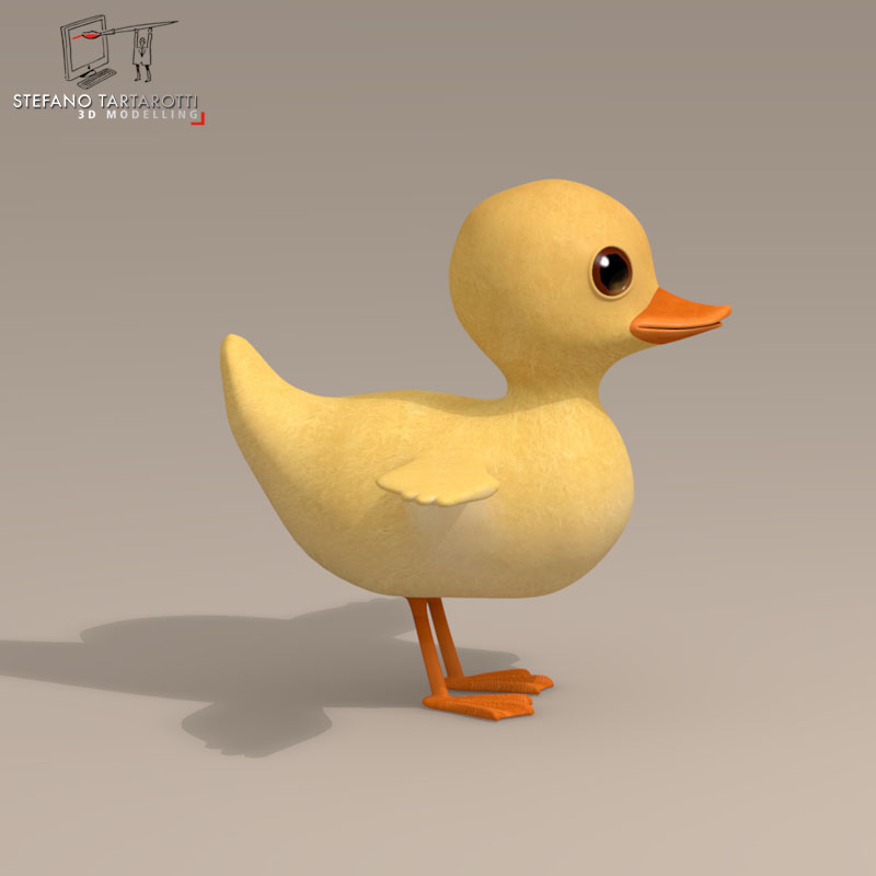 cartoon duck 3d model 3ds dxf fbx c4d obj 145884