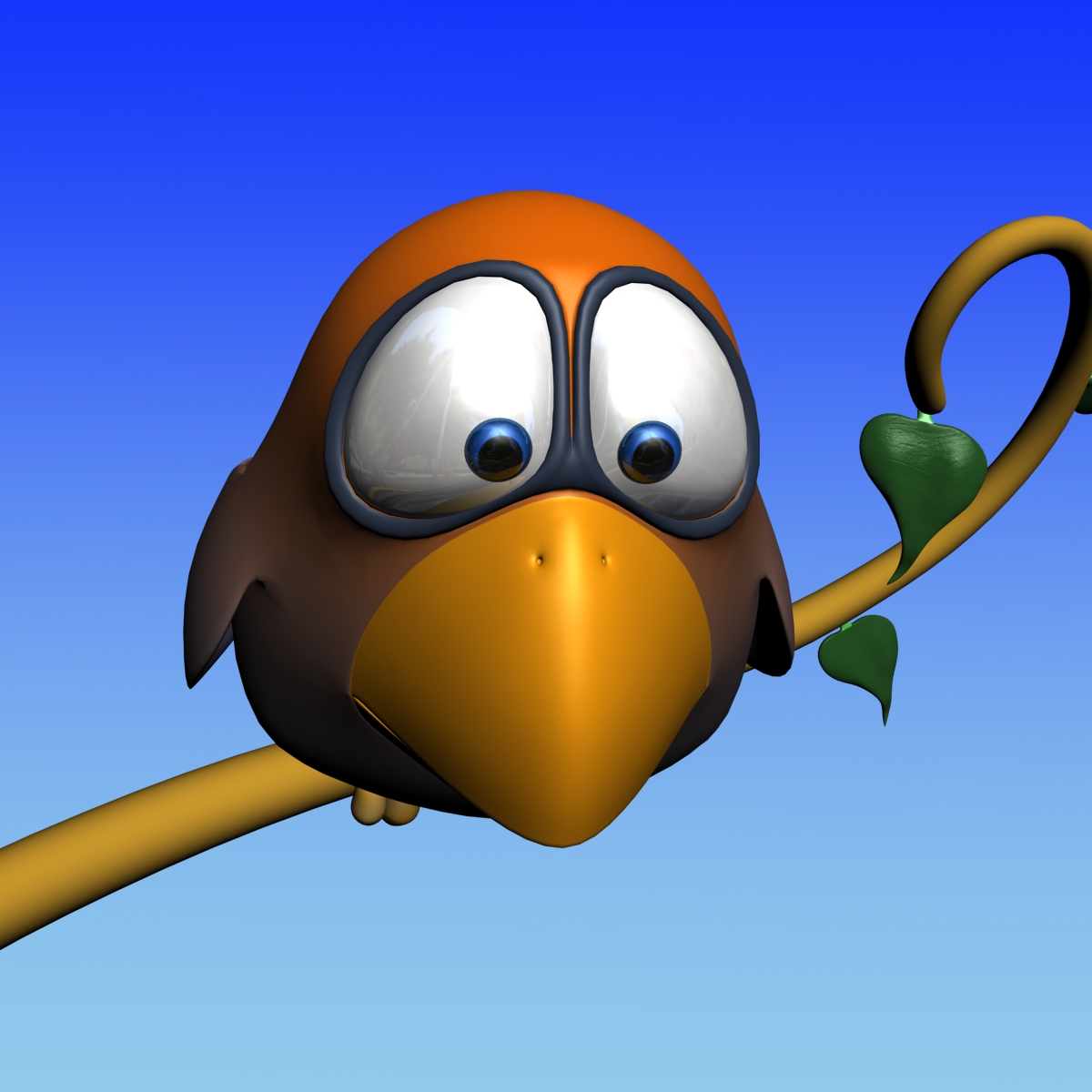 Download Cartoon Bird Rigged 3D Model - Buy Cartoon Bird Rigged 3D ...
