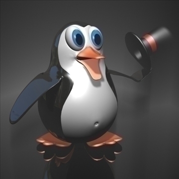 penguin cartoon rigged 3d model 3ds max fbx lwo obj 107840