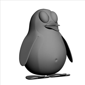 penguin cartoon rigged 3d model 3ds max fbx lwo obj 107841