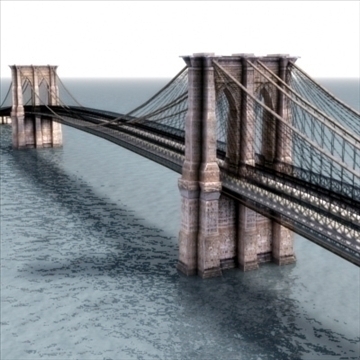 brooklyn bridge 3d model 3ds max lwo ma mb hrc xsi texture obj 110970