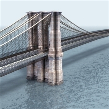 brooklyn bridge 3d model 3ds max lwo ma mb hrc xsi texture obj 110971