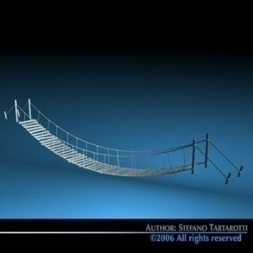 rope bridge 3d model 3ds dxf c4d obj 77838