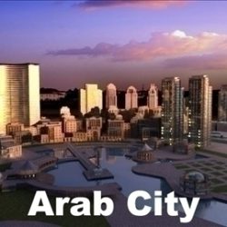 arab city 3d model max psd 91783