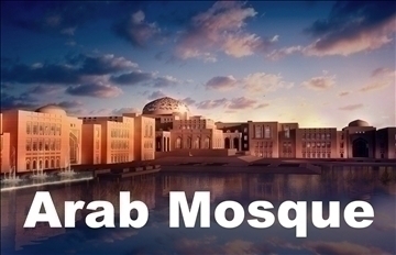 arab mosque 3d model max psd 91799