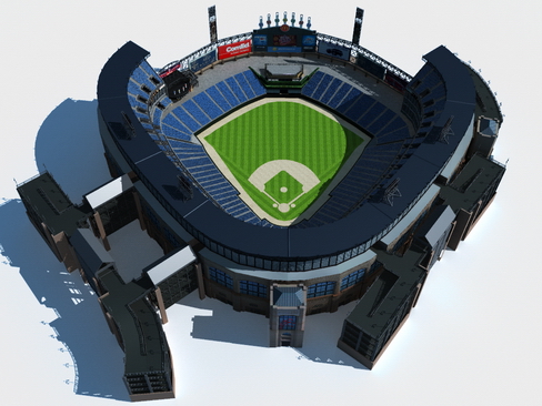 baseball stadium arena 3d model 3ds max c4d lwo ma mb obj 113806
