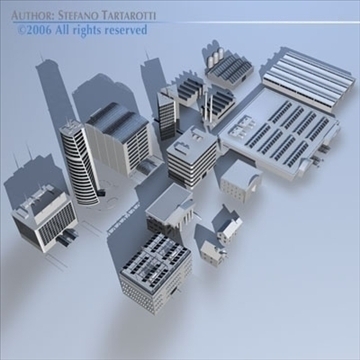 city pack 1 3d model 3ds dxf c4d obj 82240