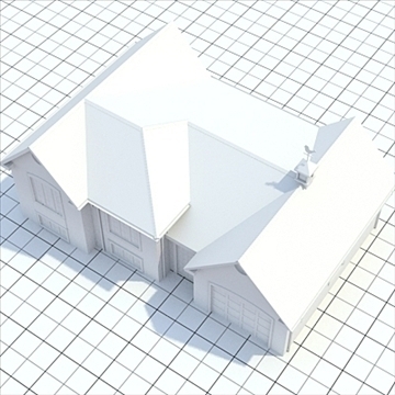 colonial style house 1 3d model lwo lxo obj 103826