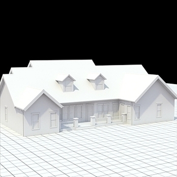 cottage style house 1 3d model lwo lxo obj 104166