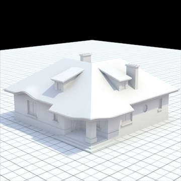 highly detailed single family house 8 3d model blend lwo lxo obj 102685
