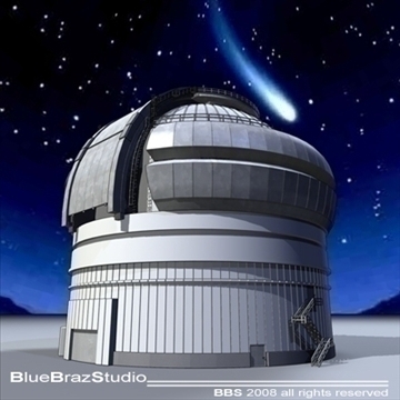 observatory 3d model 3ds dxf c4d obj 93230