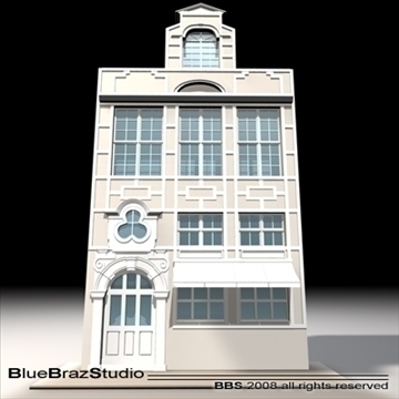 old style facade 3d model 3ds dxf c4d obj 109912