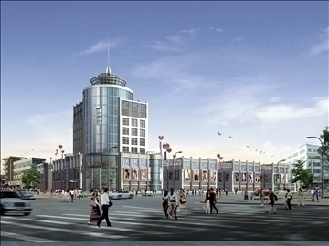 residential buildings 128 3d model 3ds max psd 90646