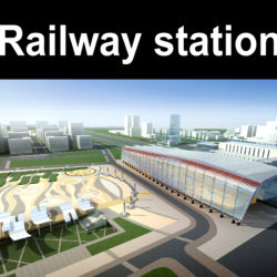railway station 003 3d model 3ds 98201