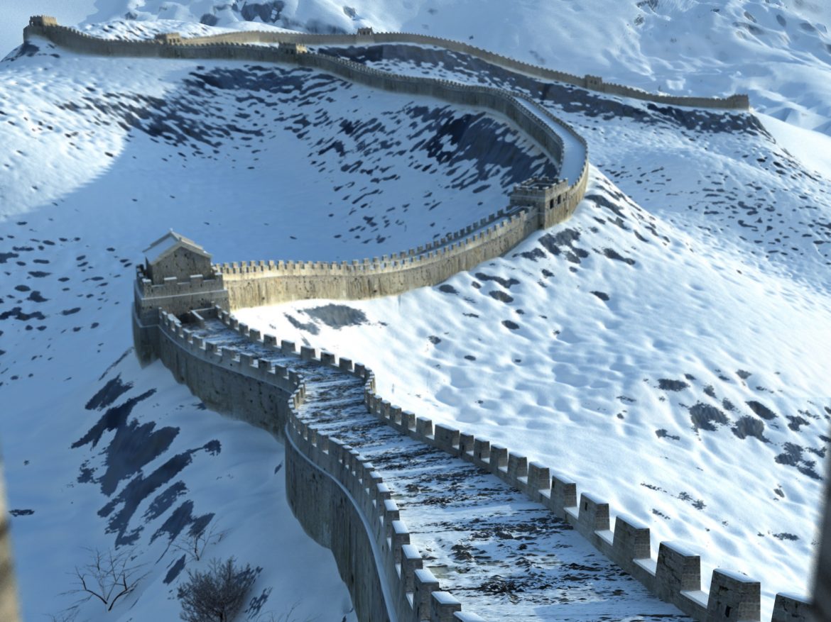 the great wall of china 3d model 3ds max 125278