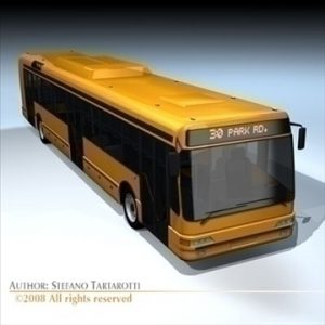 City Bus2 3d Model Flatpyramid