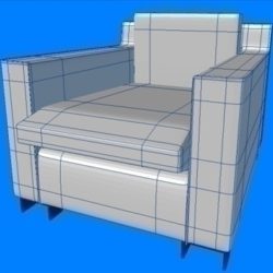armchair white 3d model lwo 82152
