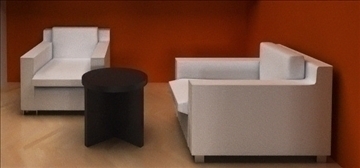 armchair white 3d model lwo 82154