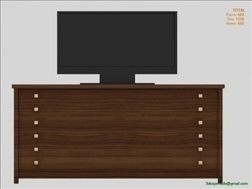 bedroom cabinet with tv 3d model 3ds max fbx obj 106491