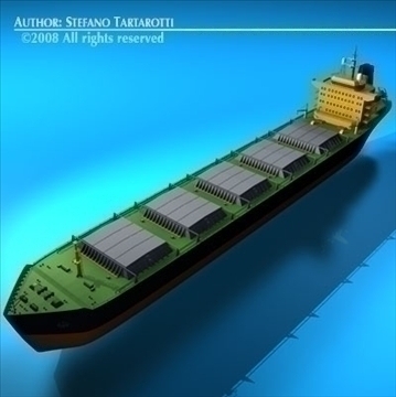 cargo ship 3d model 3ds dxf c4d obj 91879