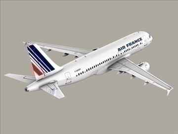 airbus a320 air france 3d model 3ds max obj 95541