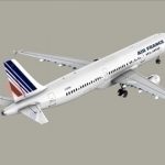 Airbus A321 Air France 3d Model Flatpyramid