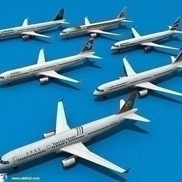 airbus collection 3d model 3ds lwo 78995