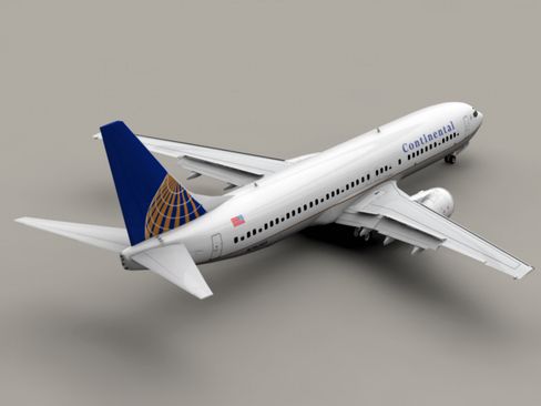 boeing 737-800 continental airlines 3d model 3ds max lwo obj 114042