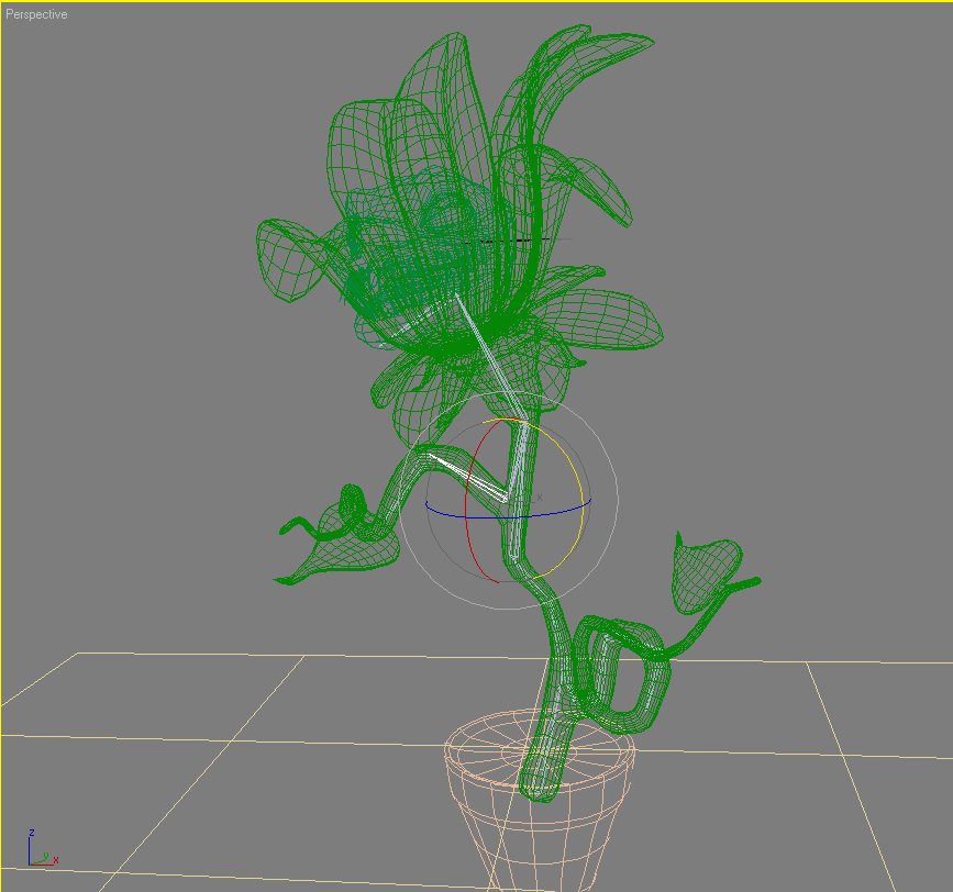 carnivorous plant character rigged 3d model 3ds max fbx lwo obj 121008