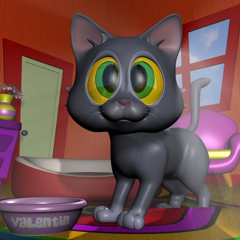 Baby Cat Rigged 3D Model FlatPyramid Baby Cat Rigged 3D Model FlatPyramid