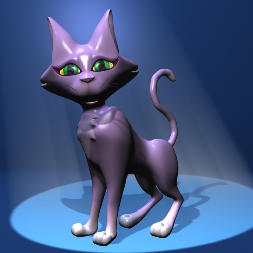 lady cat rigged 3d model 3ds max dxf lwo obj 115756
