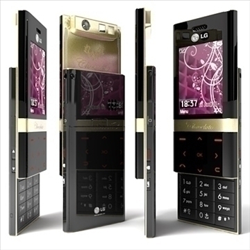 lg ke800 chokolate ii – series mobile phone 3d model 3ds max fbx obj 81255