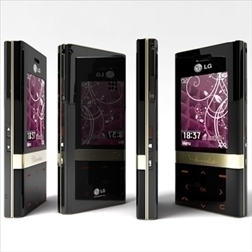 lg ke800 chokolate ii – series mobile phone 3d model 3ds max fbx obj 81256