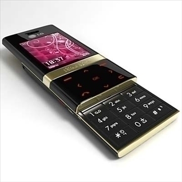 lg kv6000 chokolate ii – series mobile phone 3d model 3ds max fbx obj 81260
