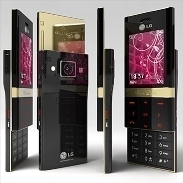lg kv6000 chokolate ii – series mobile phone 3d model 3ds max fbx obj 81265