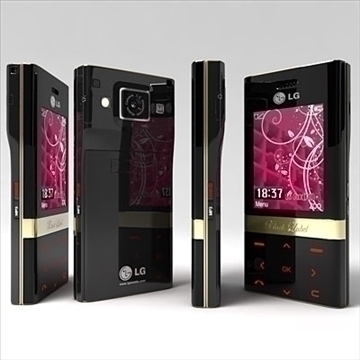 lg kv6000 chokolate ii – series mobile phone 3d model 3ds max fbx obj 81266