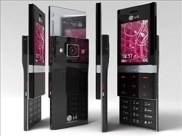 lg kv6000 chokolate ii – series mobile phone 3d model 3ds max fbx obj 81267