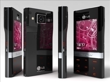 lg kv6000 chokolate ii – series mobile phone 3d model 3ds max fbx obj 81268