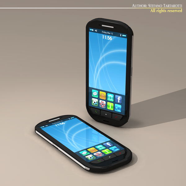 smartphone 3d model 3ds dxf c4d obj 112631
