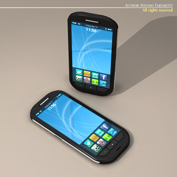 smartphone 3d model 3ds dxf c4d obj 112633